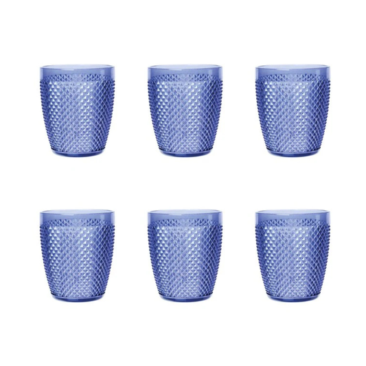 Bicchiere Diamond blu, plastica resistente, riutilizzabile, 400 ML