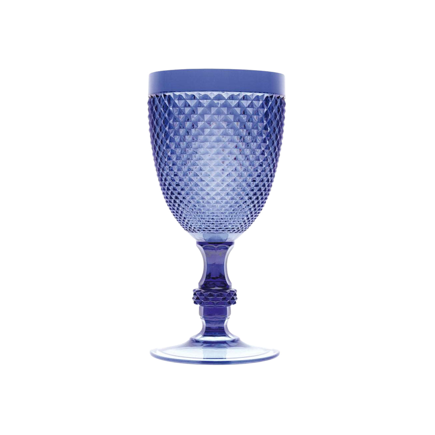 Calice Diamond blu, plastica resistente, riutilizzabile, 390 ML