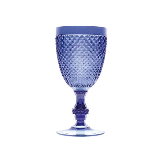 Calice Diamond blu, plastica resistente, riutilizzabile, 390 ML