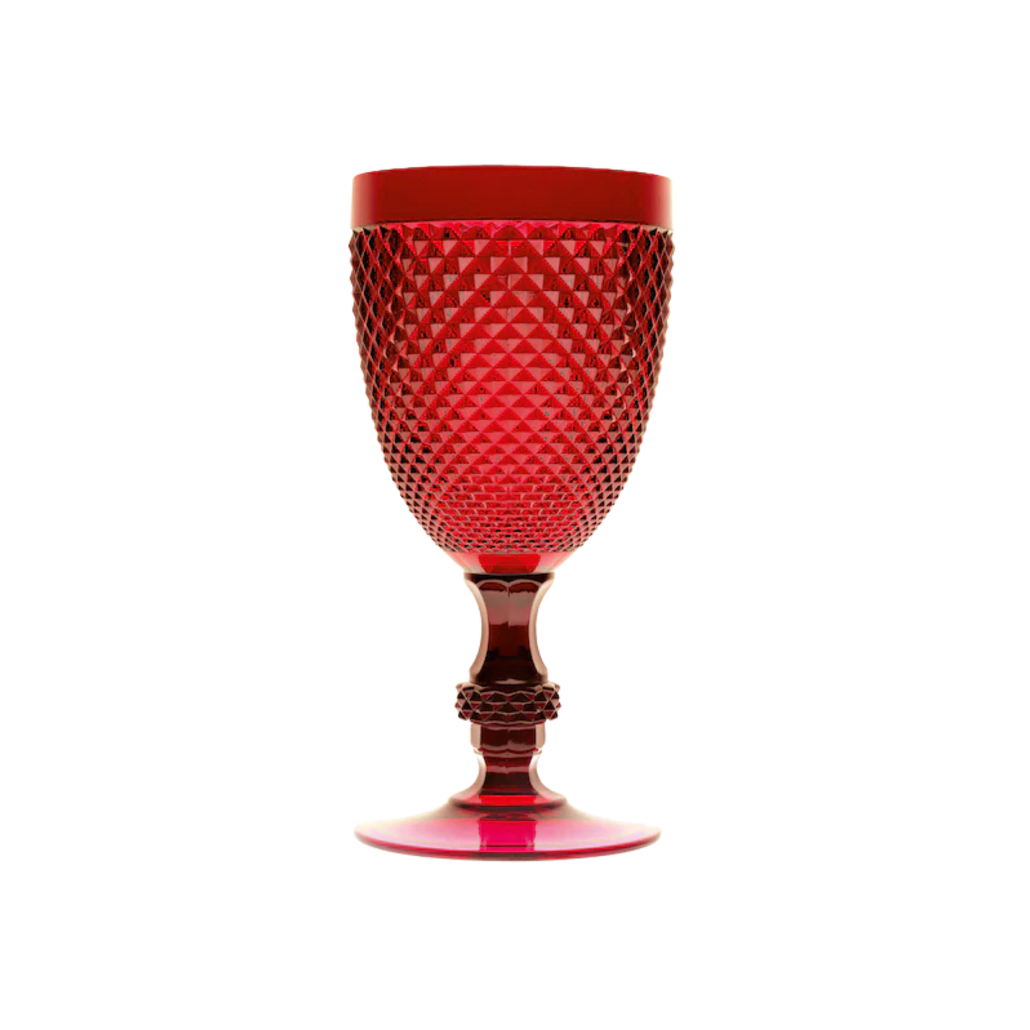 Calice Diamond rosso, plastica resistente, riutilizzabile, 390 ML