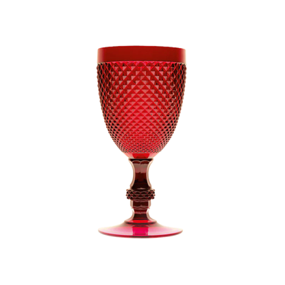 Calice Diamond rosso, plastica resistente, riutilizzabile, 390 ML
