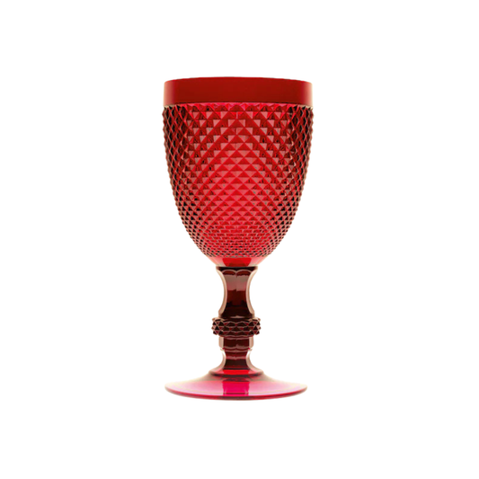 Calice Diamond rosso, plastica resistente, riutilizzabile, 390 ML
