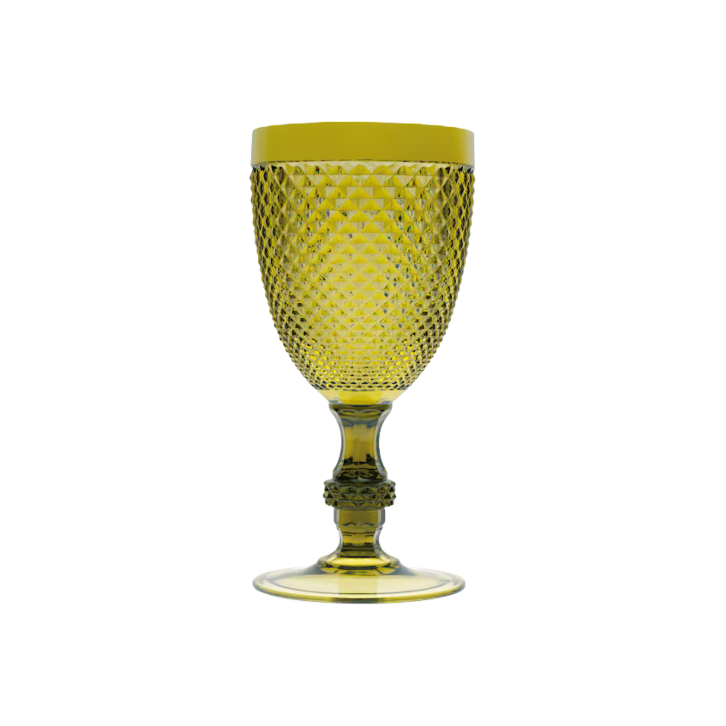 Calice Diamond verde, plastica resistente, riutilizzabile, 390 ML