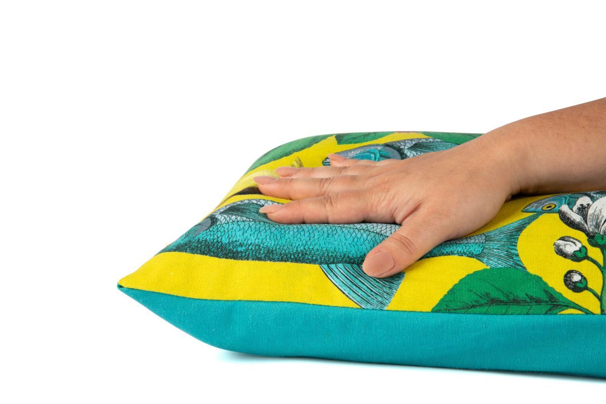 Cuscino decorativo RHAPSODY, stile orientale pesci, 45x30 cm