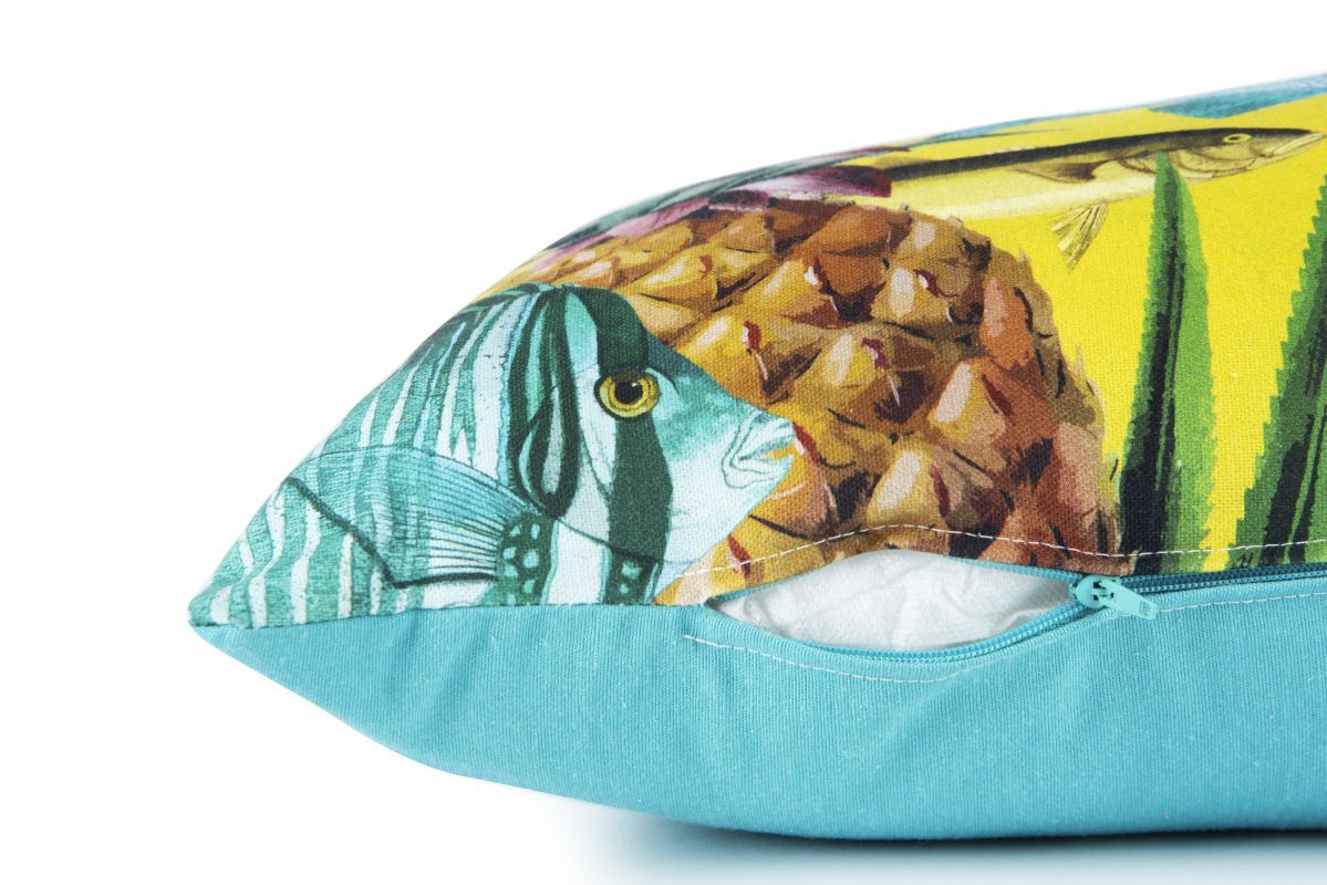 Cuscino decorativo RHAPSODY, stile orientale pesci, 45x30 cm