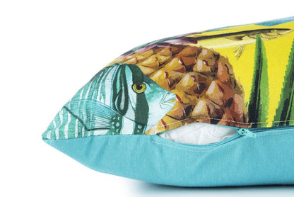Cuscino decorativo RHAPSODY, stile orientale pesci, 45x30 cm