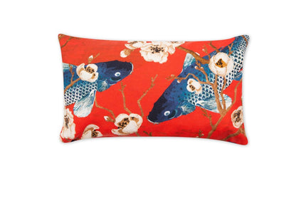 Cuscino decorativo FUJI, stile orientale carpe, 45x30 cm