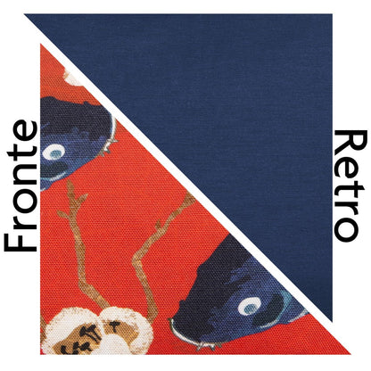 Cuscino decorativo FUJI, stile orientale carpe, 45x30 cm