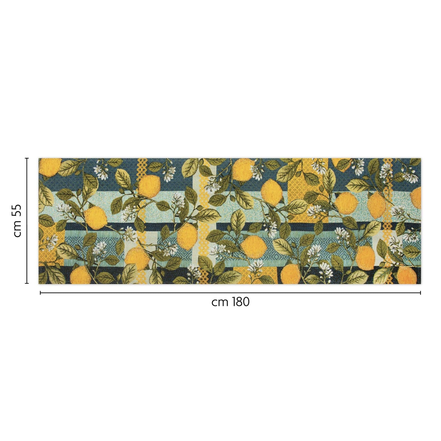 Passatoia BOBOLI, con limoni, 55x180 cm