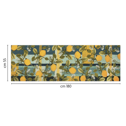 Passatoia BOBOLI, con limoni, 55x180 cm