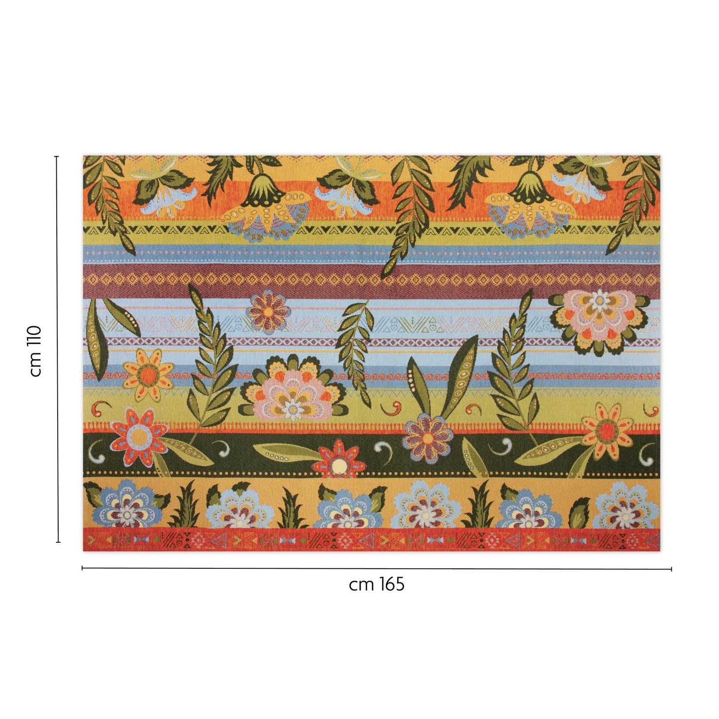 Tappeto GIPSY SOUL, fiori, multicolore, 165x110 cm