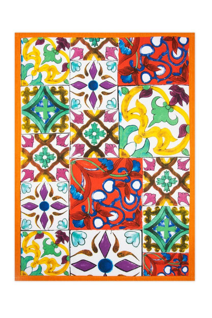 Canovaccio LISBONA, 100% cotone, con limoni, 50x70 cm
