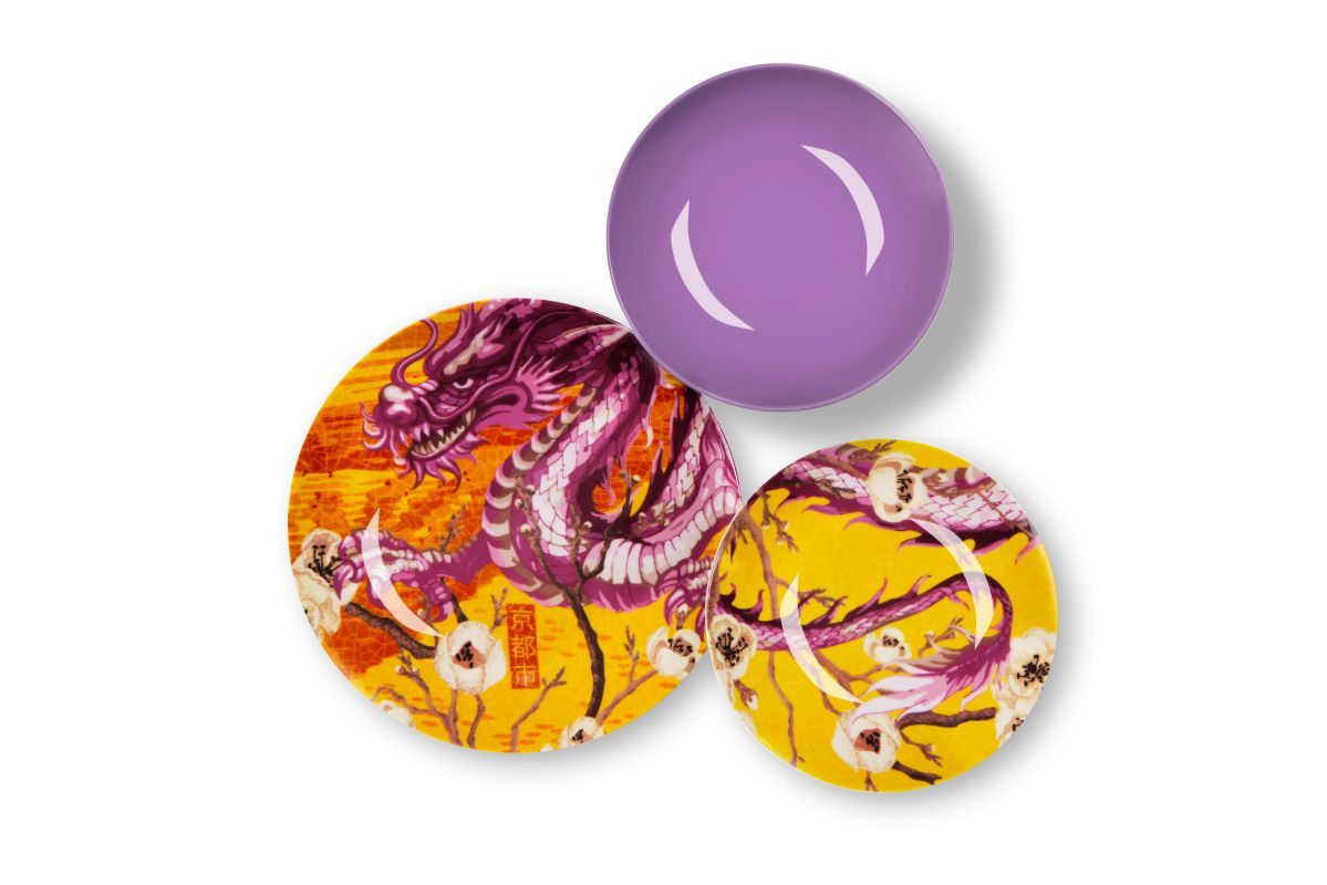 Servizio piatti FUJI, multicolore, porcellana/stoneware, 18 pezzi