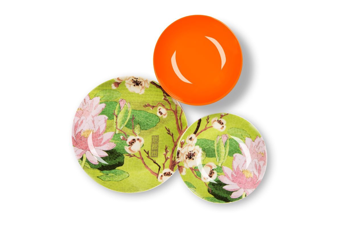 Servizio piatti FUJI, multicolore, porcellana/stoneware, 18 pezzi