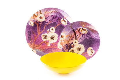Servizio piatti FUJI, multicolore, porcellana/stoneware, 18 pezzi
