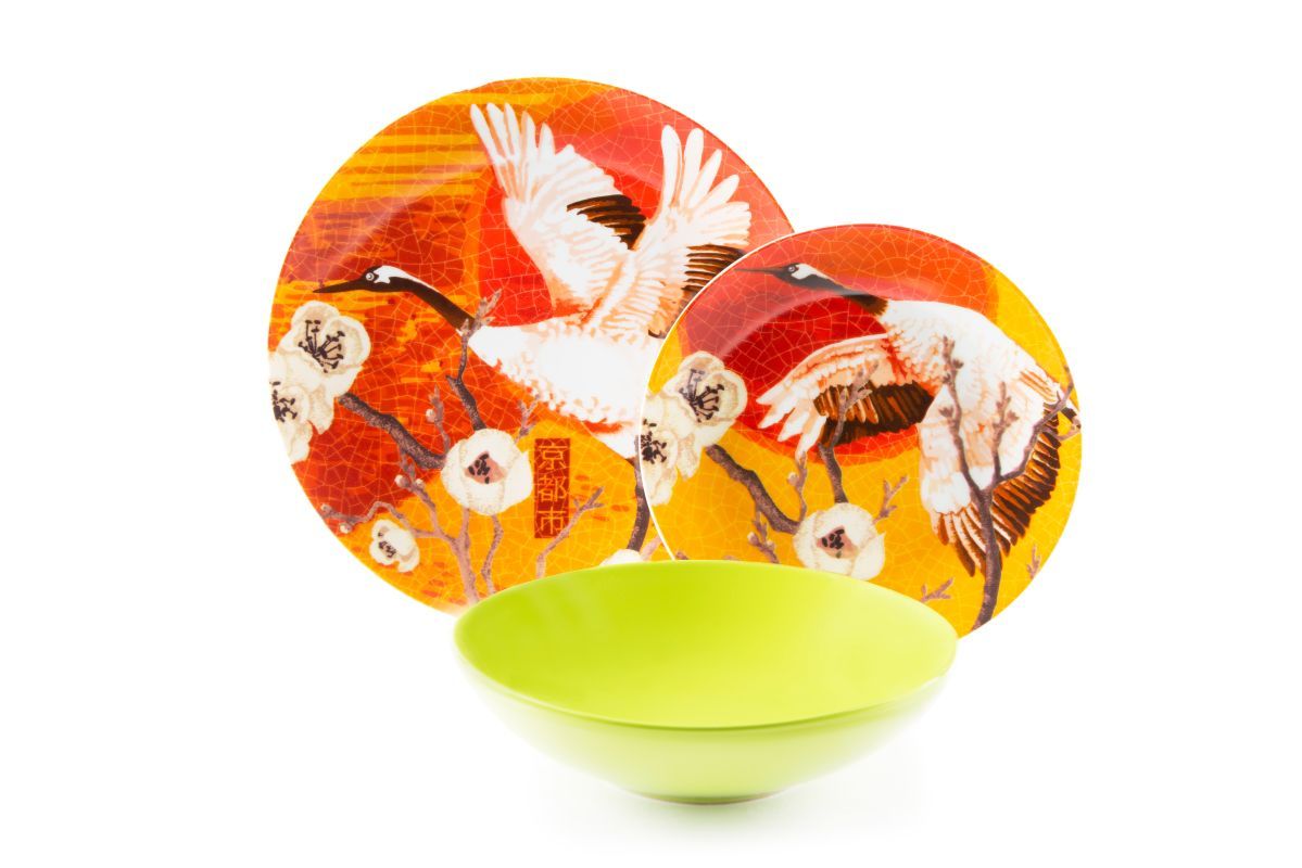 Servizio piatti FUJI, multicolore, porcellana/stoneware, 18 pezzi