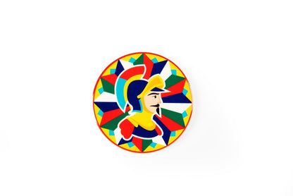 Sottobicchieri, 6 pezzi, ceramica, stile siciliano