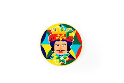 Sottobicchieri, 6 pezzi, ceramica, stile siciliano