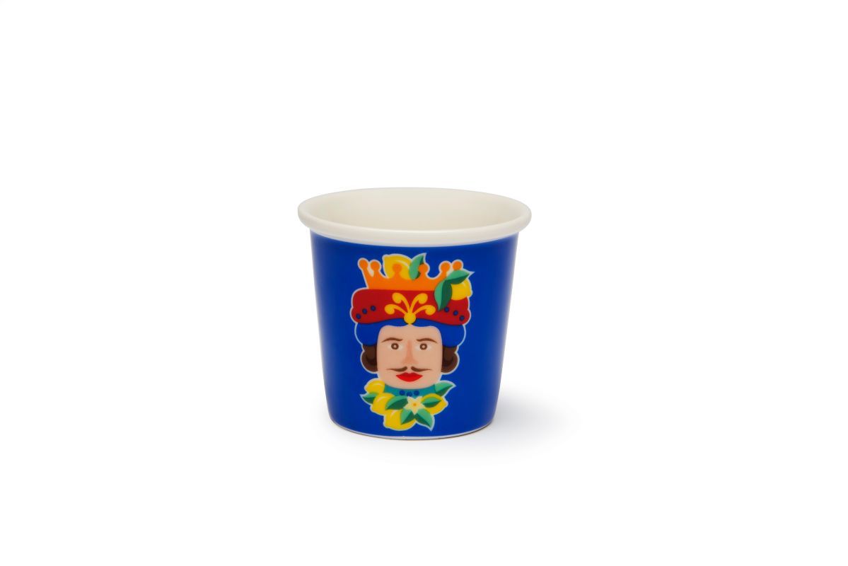Set 6 bicchierini da caffè SICILIAN RHAPSODY, stile siciliano, porcellana, ml 90