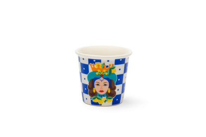 Set 6 bicchierini da caffè SICILIAN RHAPSODY, stile siciliano, porcellana, ml 90