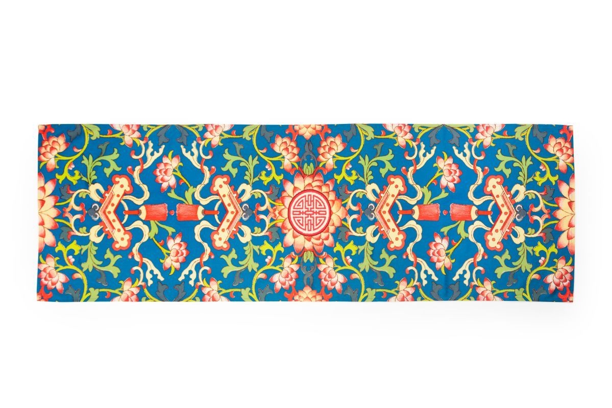 Runner LA VIA DELLA SETA, stile cinese, 100% cotone, 45x140 cm