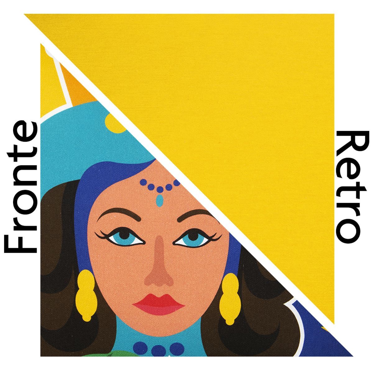 Cuscino decorativo SICILIAN RHAPSODY REGINA, stile siciliano, 45x45 cm