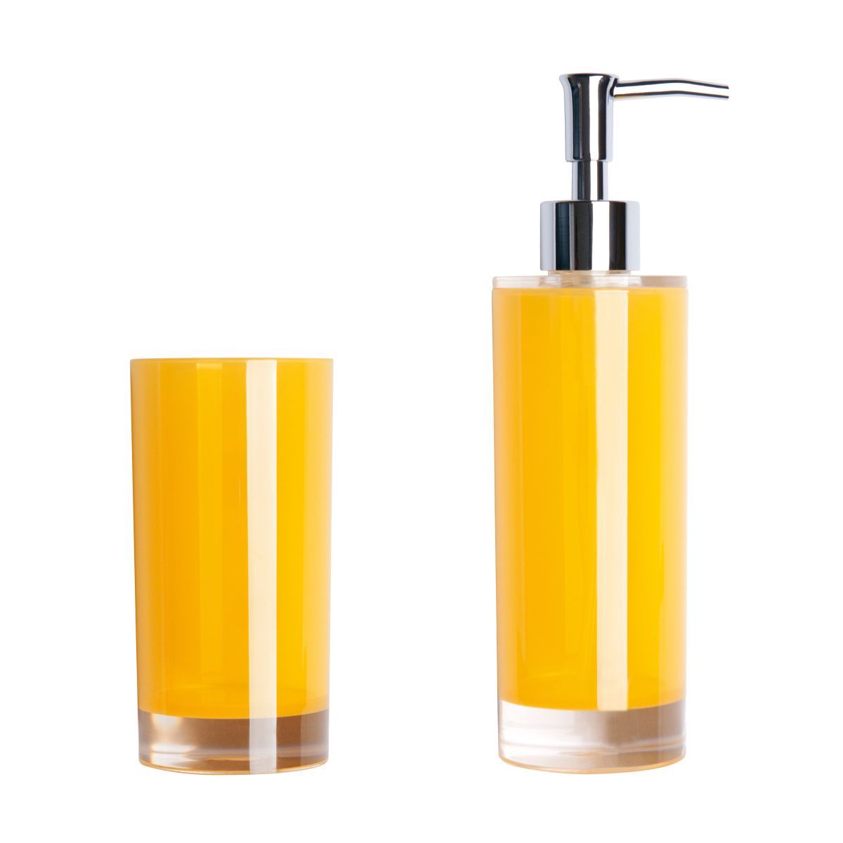 Dosatore per sapone liquido SPA, plastica resistente, giallo, 300 ml