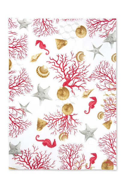 Canovaccio CORAL, 100% cotone, stile messicano, 50x70 cm