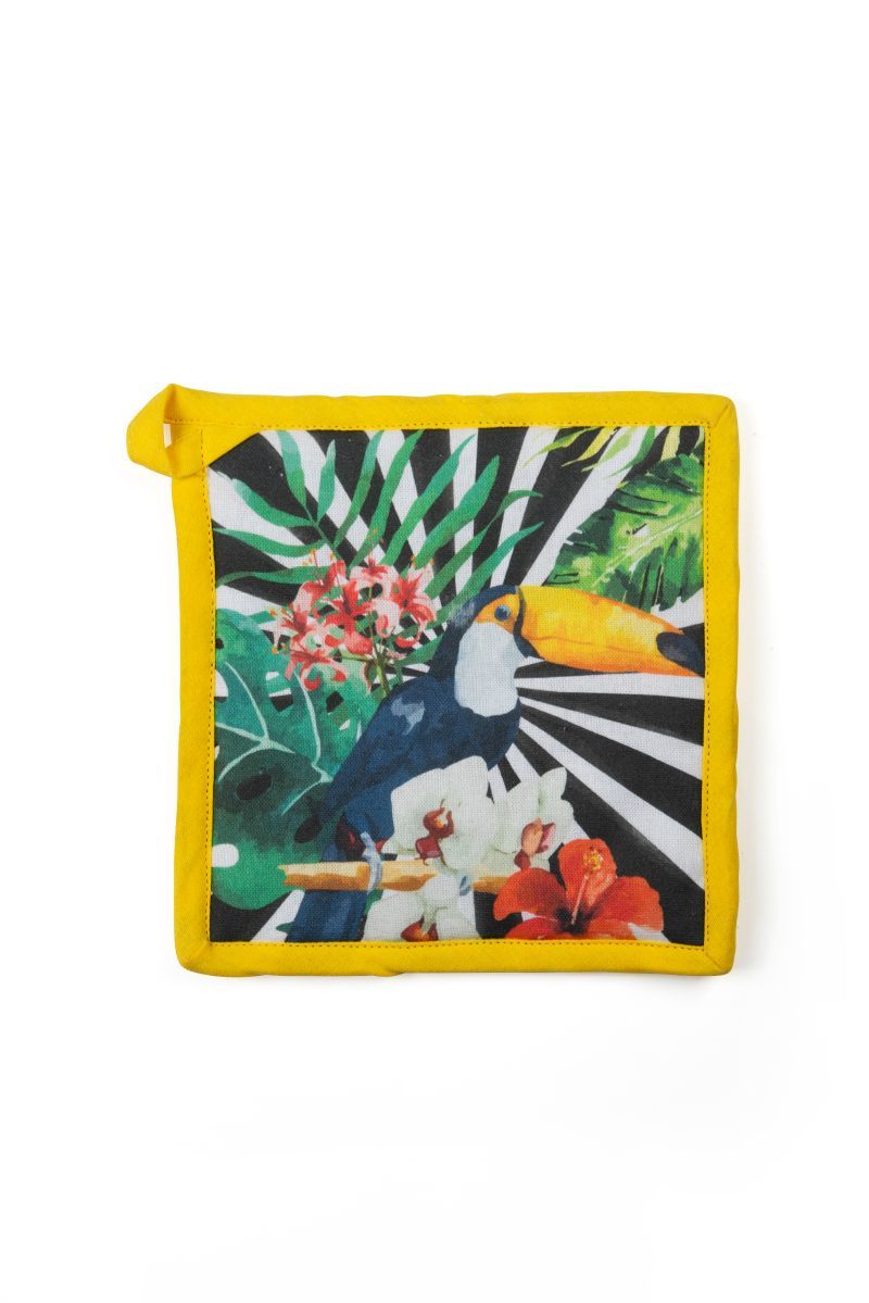 Presina TROPICAL CHIC, con tucano, stile tropicale, 20x20 cm