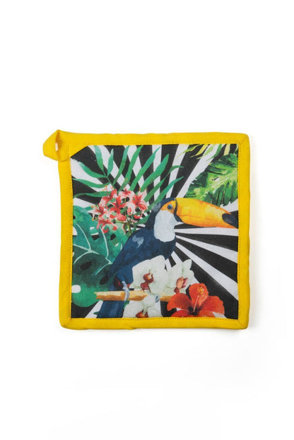 Presina TROPICAL CHIC, con tucano, stile tropicale, 20x20 cm