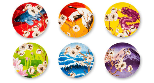 Piattini aperitivo FUJI, 6 pezzi, stile giapponese