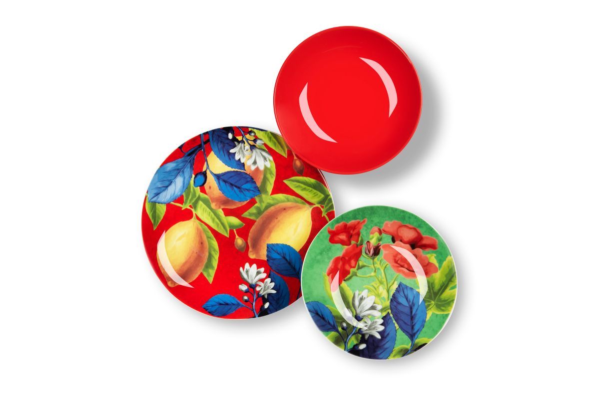 Servizio piatti Rhapsody, multicolore, porcellana/stoneware, 18 pezzi