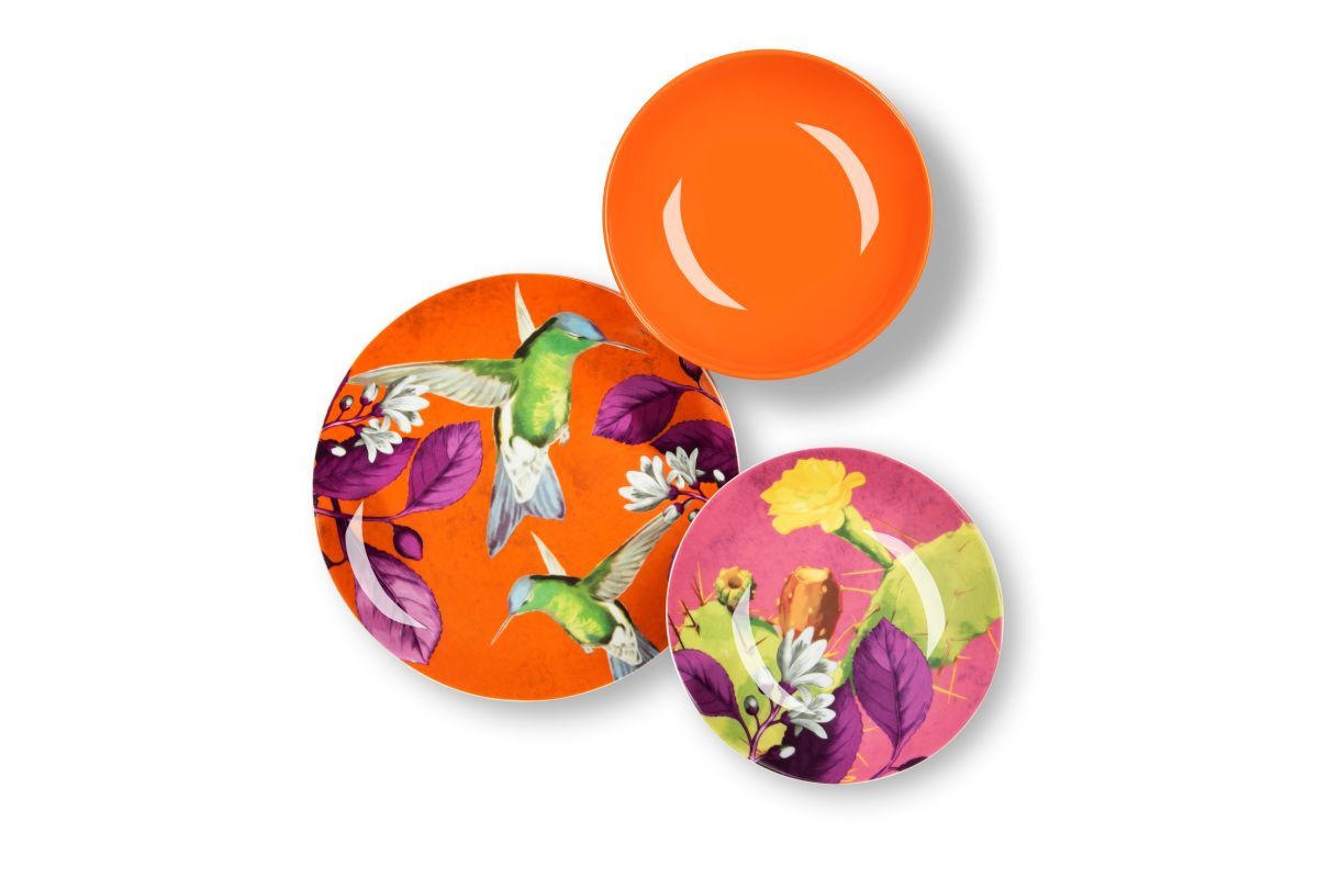 Servizio piatti Rhapsody, multicolore, porcellana/stoneware, 18 pezzi