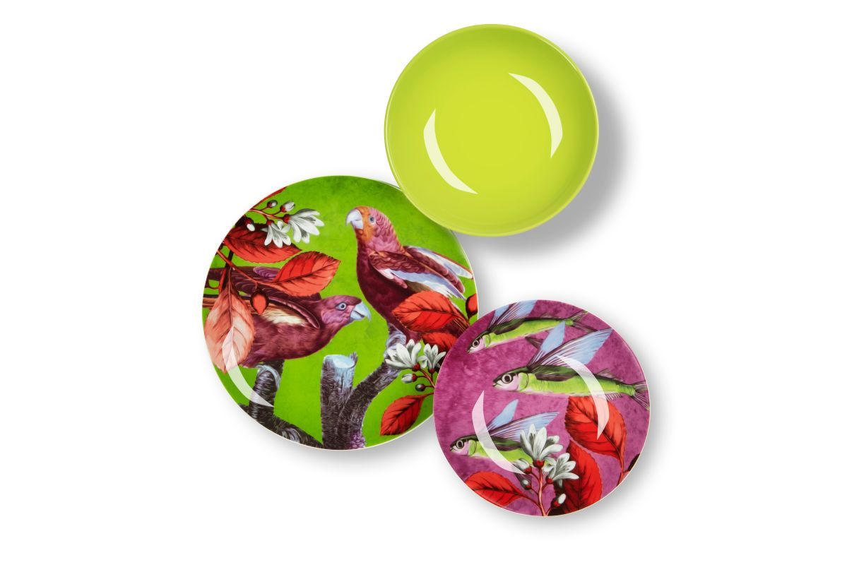 Servizio piatti Rhapsody, multicolore, porcellana/stoneware, 18 pezzi