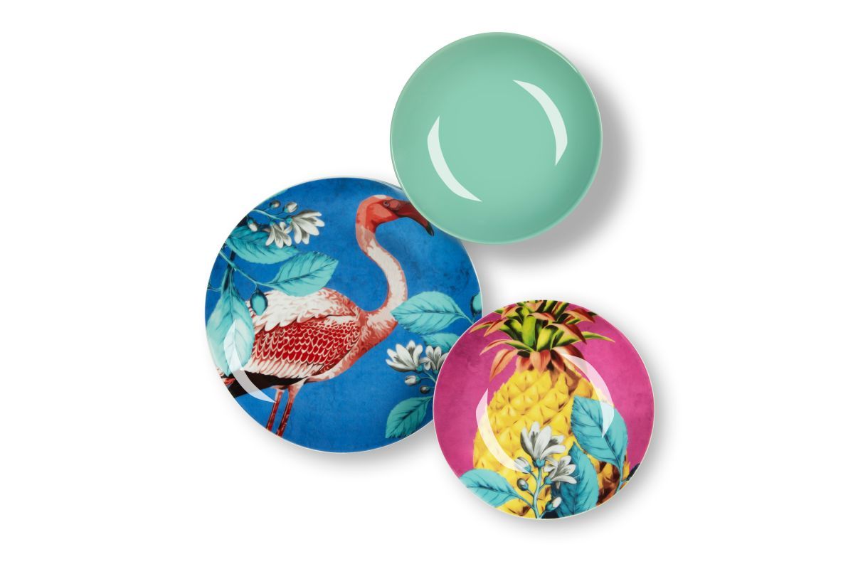 Servizio piatti Rhapsody, multicolore, porcellana/stoneware, 18 pezzi