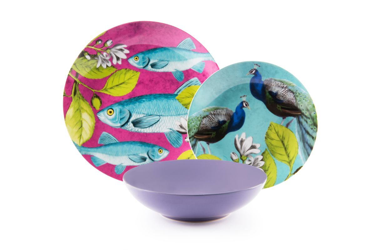 Servizio piatti Rhapsody, multicolore, porcellana/stoneware, 18 pezzi