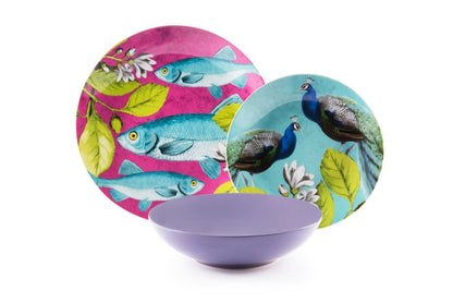 Servizio piatti Rhapsody, multicolore, porcellana/stoneware, 18 pezzi