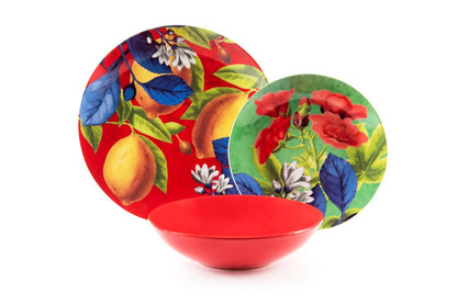 Servizio piatti Rhapsody, multicolore, porcellana/stoneware, 18 pezzi