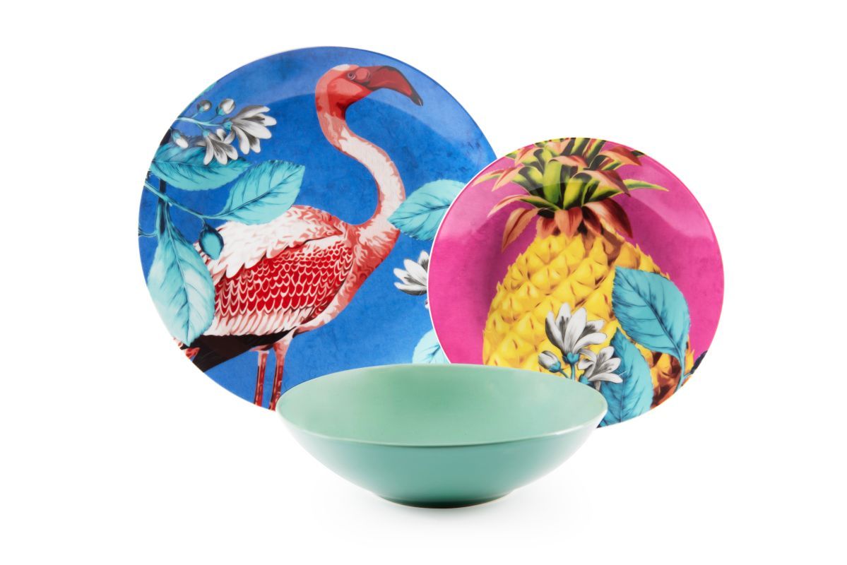 Servizio piatti Rhapsody, multicolore, porcellana/stoneware, 18 pezzi