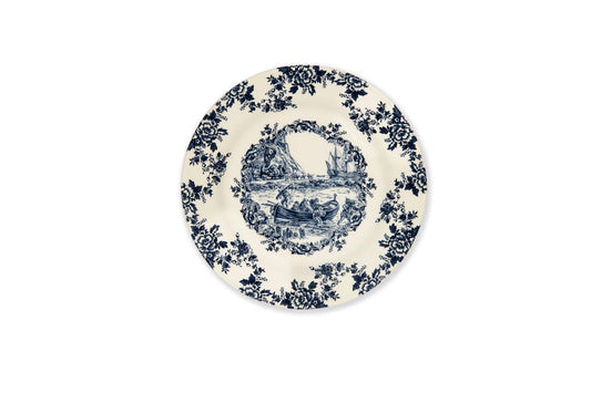 Piatto frutta LES VOYAGES, blu