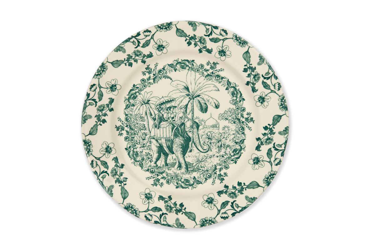 Servizio piatti LES VOYAGES, verde, 3 pezzi