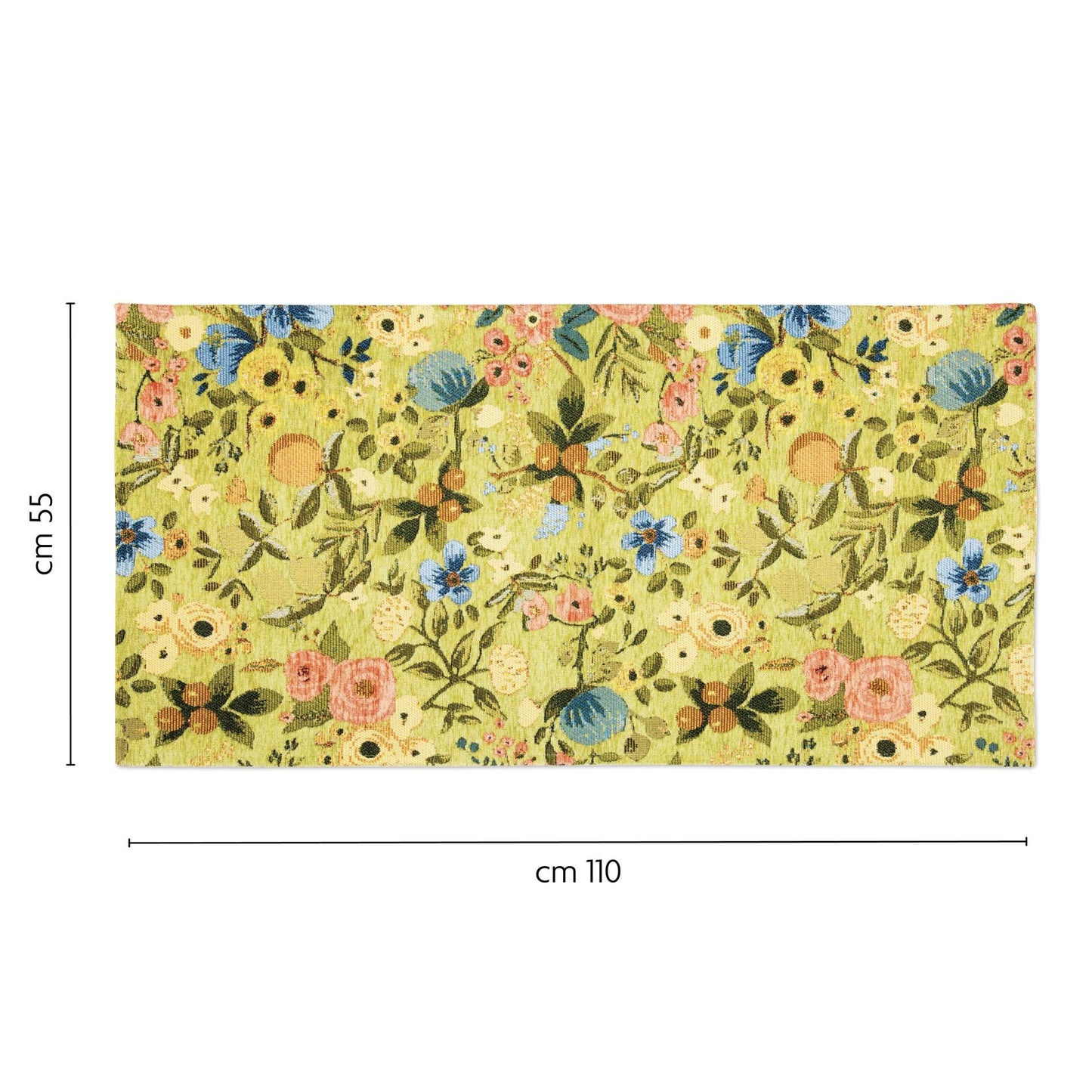 Passatoia FIORI FRIDA, floreale, 55x110 cm