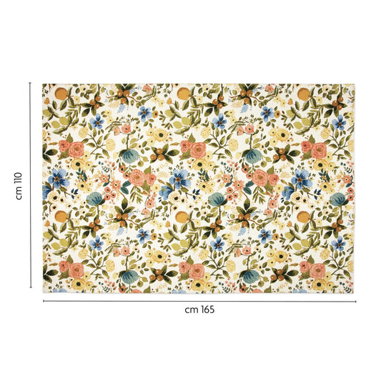 Tappeto FIORI FRIDA, floreale, multicolore, 165x110 cm