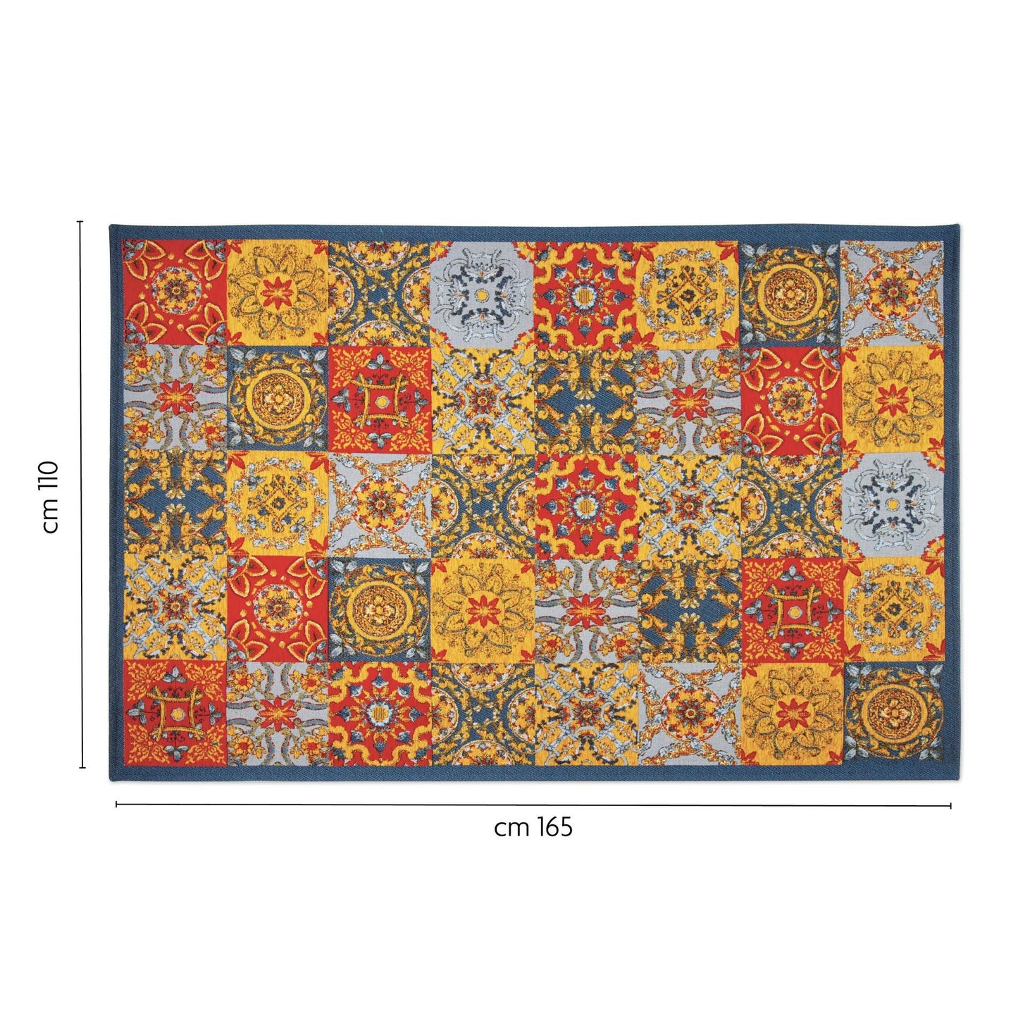 Tappeto TRINACRIA, stile mediterraneo, multicolore, 165x110 cm