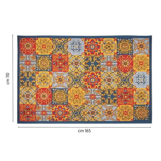 Tappeto TRINACRIA, stile mediterraneo, multicolore, 165x110 cm