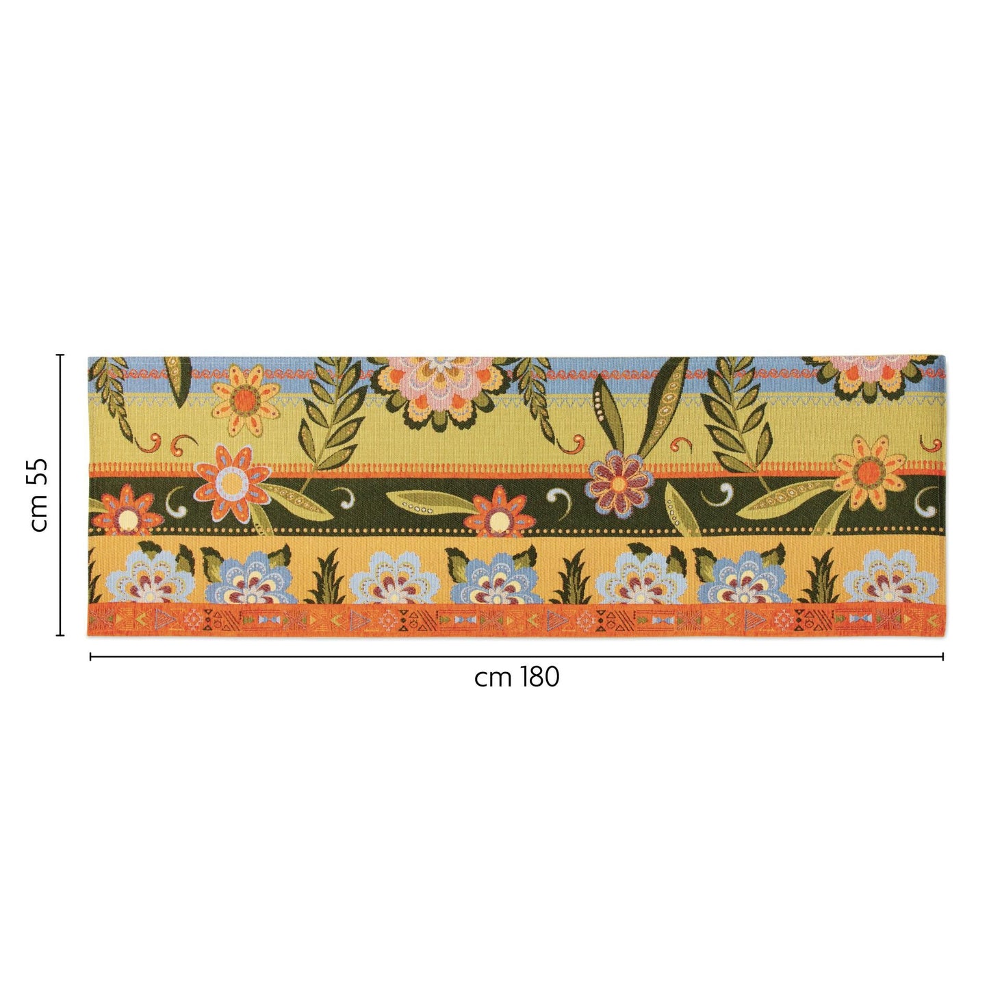Passatoia GIPSY SOUL, fiori, 55x180 cm