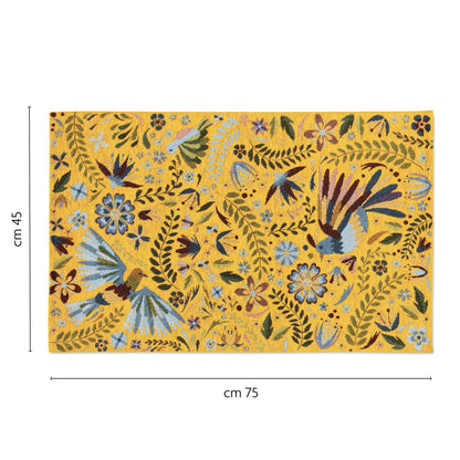 Tappeto MEXICAN FLOWERS, fantasia fiori messicani, 45x75 cm
