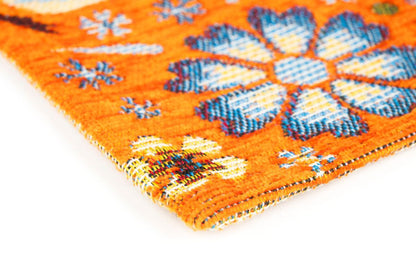 Passatoia MEXICAN FLOWERS, fantasia fiori messicani, 55x110 cm