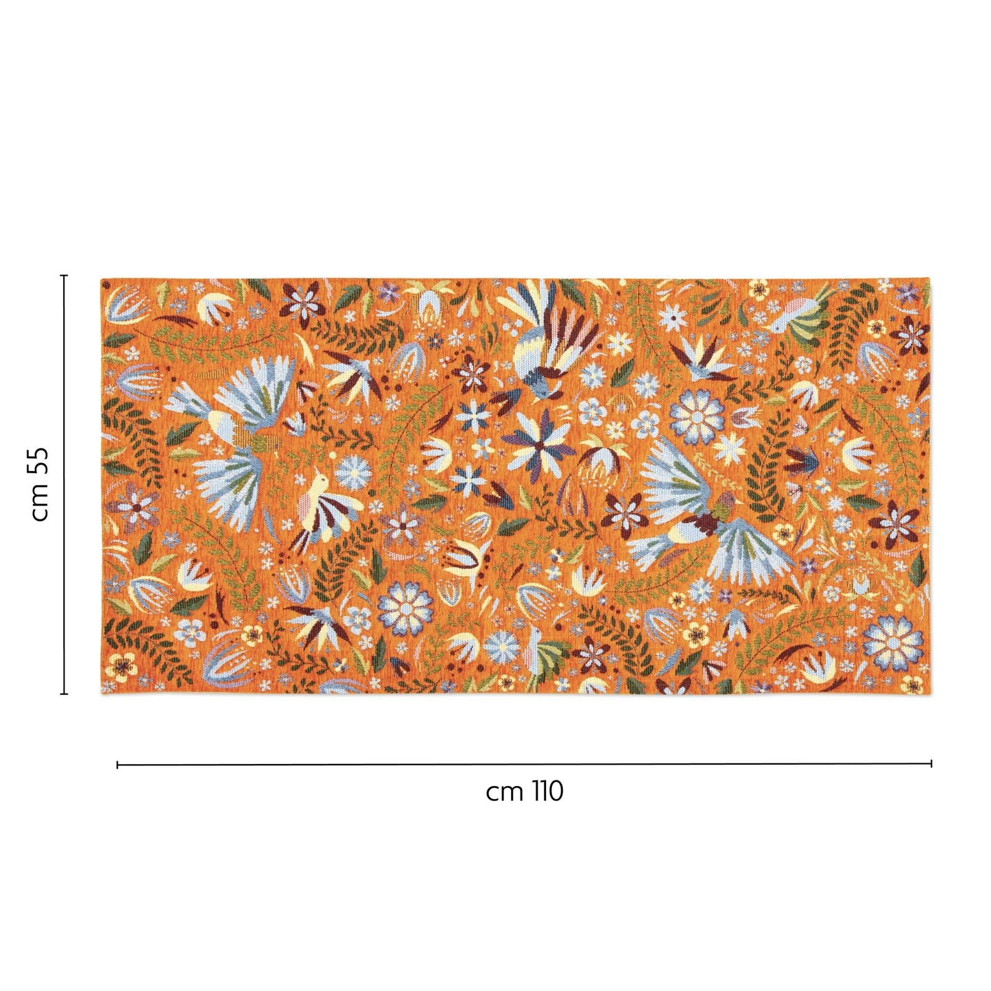 Passatoia MEXICAN FLOWERS, fantasia fiori messicani, 55x110 cm