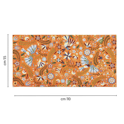 Passatoia MEXICAN FLOWERS, fantasia fiori messicani, 55x110 cm